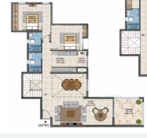 Upper Level Duplex Plan ecr 14 signature Floor Plan Upper Level Duplex Plan