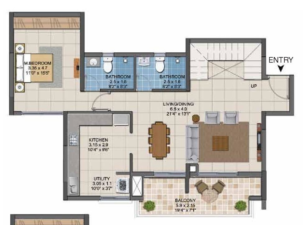  ecr 14 signature Floor Plan Lower Level Duplex Plan