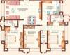Sabari Shikhar Floor Plan (3BHK+3T)