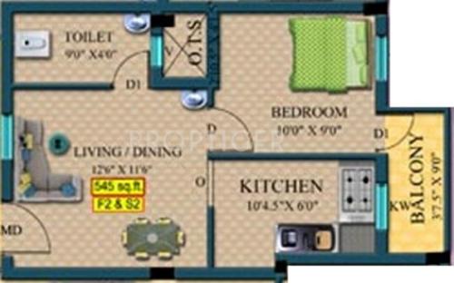 MS Manushri Flats (1BHK+1T (545 sq ft) 545 sq ft)