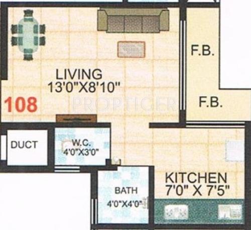 Sambhav Aruna Shivam (1BHK+1T (450 sq ft) 450 sq ft)