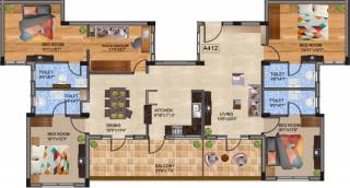 Bharathi Brikhouse (4BHK+4T (1,860 sq ft) 1860 sq ft)