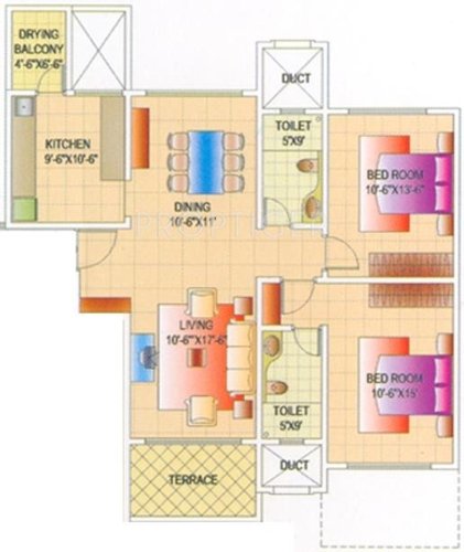 Karia Indrayu Enclave II (2BHK+2T (1,152 sq ft) 1152 sq ft)