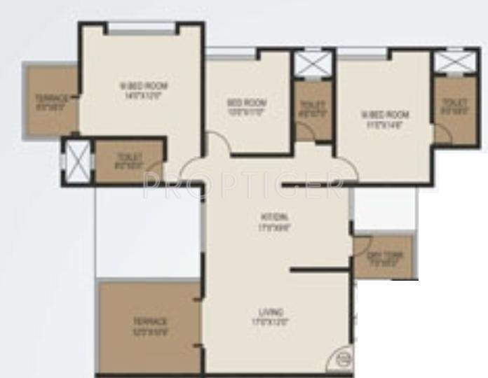 Shree Balaji Generosia (3BHK+3T (1,551 sq ft) 1551 sq ft)