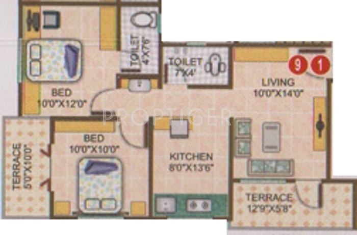 Nilesh Kunj (2BHK+2T (715 sq ft) 715 sq ft)