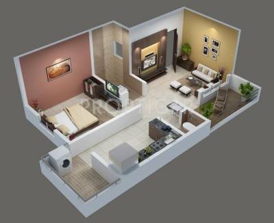 PS Splendour Park (1BHK+1T (650 sq ft) 650 sq ft)