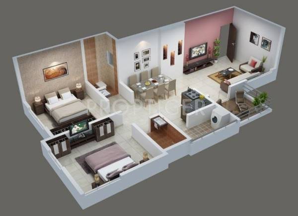 PS Splendour Park (2BHK+2T (961 sq ft) 961 sq ft)