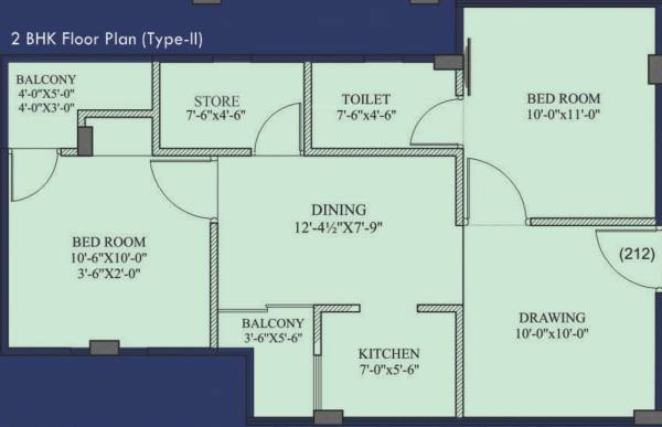 Virat Vaishali Homes (2BHK+1T (558 sq ft) 558 sq ft)