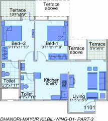 Bunty Mayur Kilbil Phase 2 D Wing (2BHK+2T (965 sq ft) 965 sq ft)