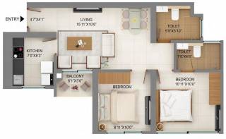 Shapoorji Pallonji Mumbai Dreams (2BHK+2T (578.63 sq ft) 578.63 sq ft)