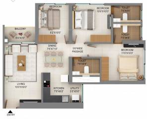 Shapoorji Pallonji Mumbai Dreams (3BHK+3T (786.84 sq ft) 786.84 sq ft)