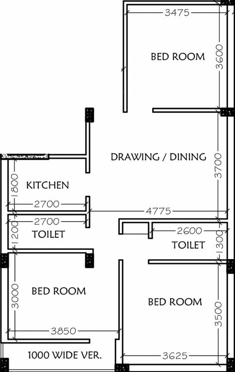 Sun CD 76 (3BHK+2T (1,245 sq ft) 1245 sq ft) Sun CD 76 (3BHK+2T (1,245 sq ft) 1245 sq ft)