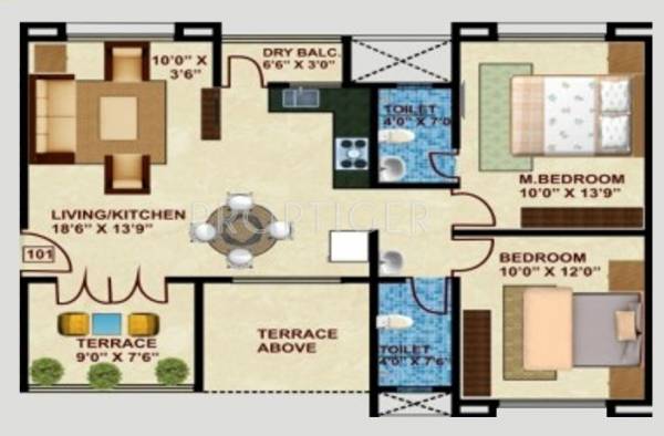 Townscape Hriday (2BHK+2T (915 sq ft) 915 sq ft) Townscape Hriday (2BHK+2T (915 sq ft) 915 sq ft)