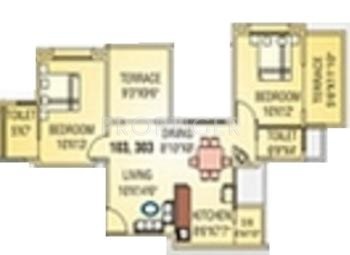 Runwal Runwal Swaranjali (2BHK+2T (1,152 sq ft) 1152 sq ft)