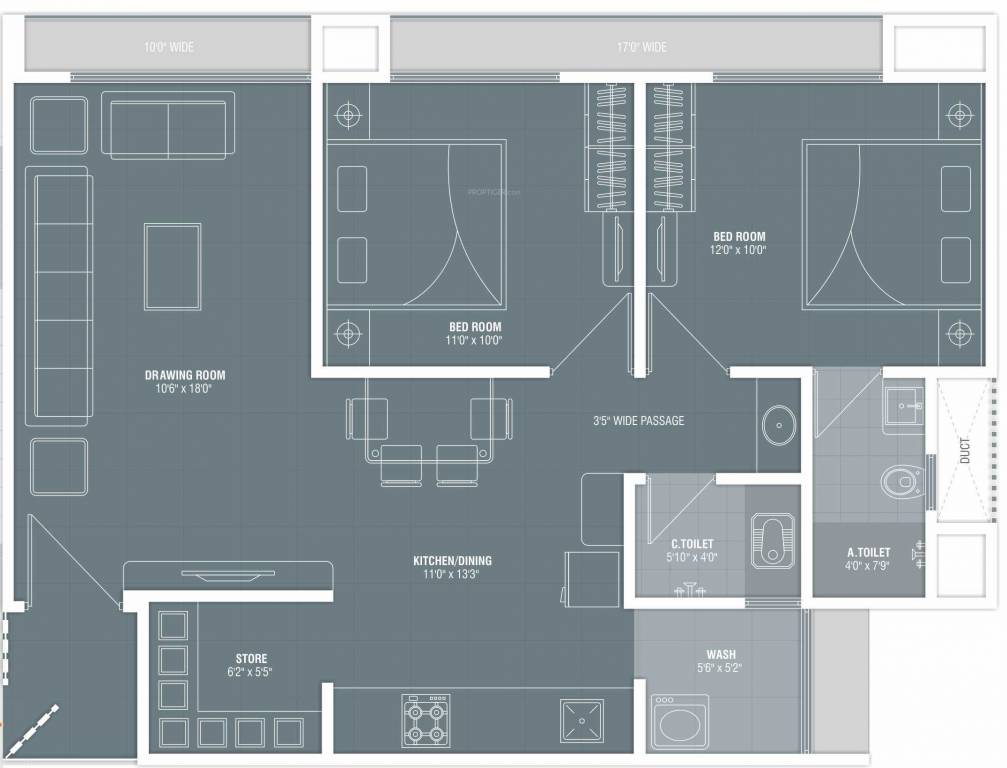  Saamarth Heaven 4 (2BHK+2T (732 sq ft) 732 sq ft)