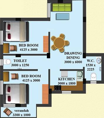 Lunar The Golden Enclave (2BHK+2T (985 sq ft) 985 sq ft)