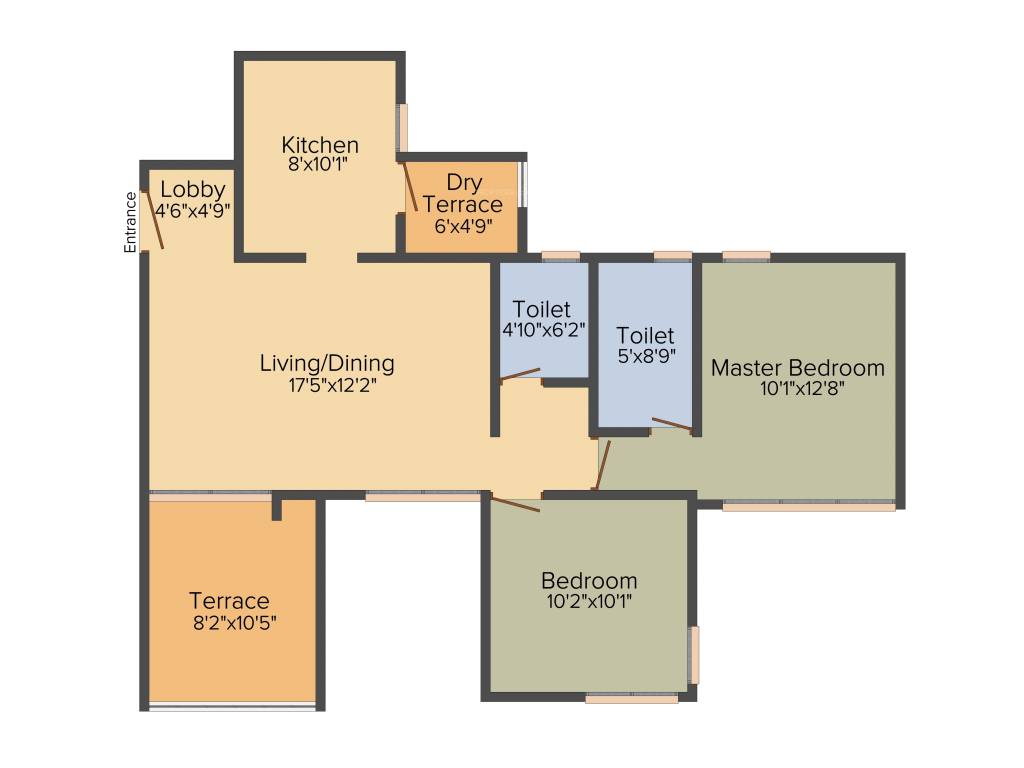Concord TruSpace Prima Domus Phase 2 (2BHK+2T (655.74 sq ft) 655.74 sq ft)