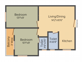 Basu And Dutta Ganga Enclave (2BHK+2T (826 sq ft) 826 sq ft) Basu And Dutta Ganga Enclave (2BHK+2T (826 sq ft) 826 sq ft)