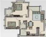 Floor Plan (2BHK+2T) Naiknavare Developers Garnet Residency Floor Plan (2BHK+2T)