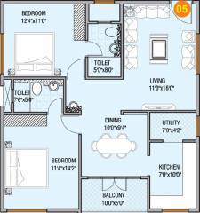RM Preethi Woods (2BHK+2T (1,135 sq ft) 1135 sq ft) RM Preethi Woods (2BHK+2T (1,135 sq ft) 1135 sq ft)