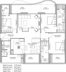 Unity The Amaryllis (3BHK+3T (2,618 sq ft) + Servant Room 2618 sq ft) Unity The Amaryllis (3BHK+3T (2,618 sq ft) + Servant Room 2618 sq ft)
