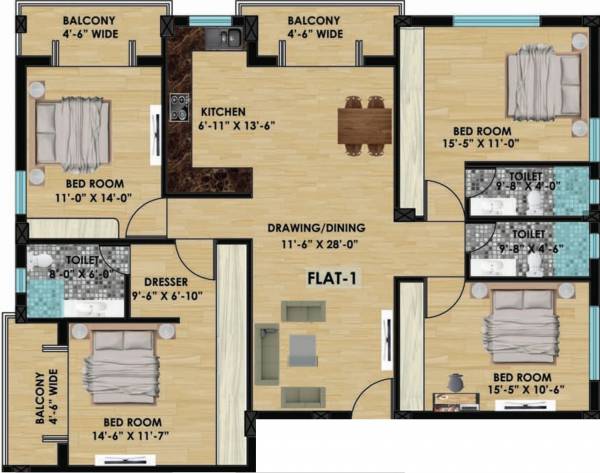 Evos Olive Enclave (4BHK+3T (1,996 sq ft) 1996 sq ft) Evos Olive Enclave (4BHK+3T (1,996 sq ft) 1996 sq ft)