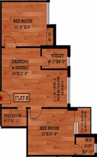 Mondal Samridhi Residency (2BHK+2T (759 sq ft) 759 sq ft)