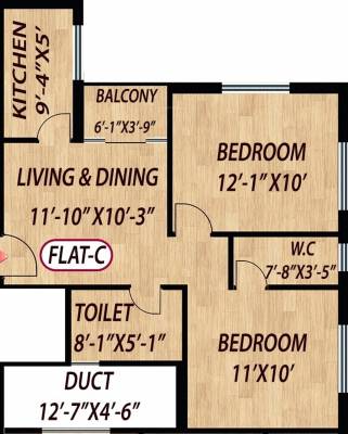 Mondal Porichoy Apartment (2BHK+2T (761 sq ft) 761 sq ft) Mondal Porichoy Apartment (2BHK+2T (761 sq ft) 761 sq ft)