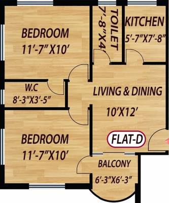 Mondal Porichoy Apartment (2BHK+2T (765 sq ft) 765 sq ft) Mondal Porichoy Apartment (2BHK+2T (765 sq ft) 765 sq ft)