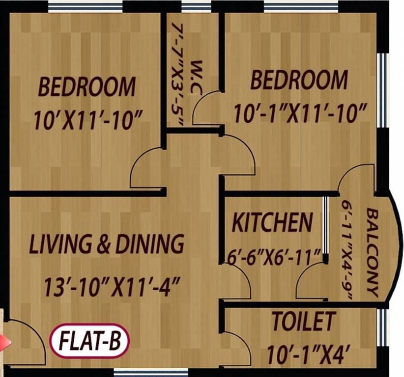 Mondal Porichoy Apartment (2BHK+2T (843 sq ft) 843 sq ft) Mondal Porichoy Apartment (2BHK+2T (843 sq ft) 843 sq ft)