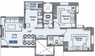 Sanjeevani Anandlahari (2BHK+2T (889 sq ft) 889 sq ft) Sanjeevani Anandlahari (2BHK+2T (889 sq ft) 889 sq ft)
