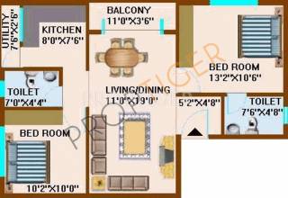 CMRS Periwinkle Residency (2BHK+2T (1,010 sq ft) 1010 sq ft) CMRS Periwinkle Residency (2BHK+2T (1,010 sq ft) 1010 sq ft)