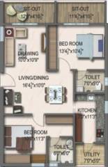 Reliance Jubilee (2BHK+2T (1,259.92 sq ft) 1259.92 sq ft)