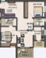 Reliance Jubilee (2BHK+2T (1,201.90 sq ft) 1201.9 sq ft)