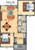 NSR Breeze (2BHK+2T (950 sq ft) 950 sq ft)