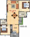 NSR Breeze (2BHK+2T (1,000 sq ft) 1000 sq ft)