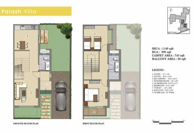 Hiland Bonochhaya (2BHK+2T (1,149 sq ft) 1149 sq ft)