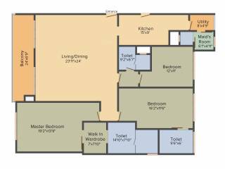 Bhartiya Leela Residences (3BHK+4T (3,144 sq ft) + Servant Room 3144 sq ft)