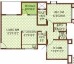 Sanjeevani Shyamal (2BHK+2T (1,034 sq ft) 1034 sq ft)