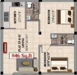 Pawan Regency (2BHK+2T (846 sq ft) 846 sq ft) Pawan Regency (2BHK+2T (846 sq ft) 846 sq ft)