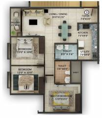 Floor Plan sattva-misty-charm Floor Plan Floor Plan
