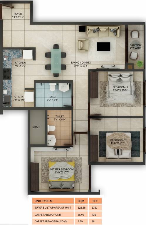 Salarpuria Sattva Misty Charm (3BHK+2T (1,321 sq ft) 1321 sq ft) Salarpuria Sattva Misty Charm (3BHK+2T (1,321 sq ft) 1321 sq ft)