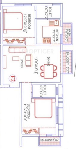 Agni The Pearl (2BHK+2T (860 sq ft) 860 sq ft)