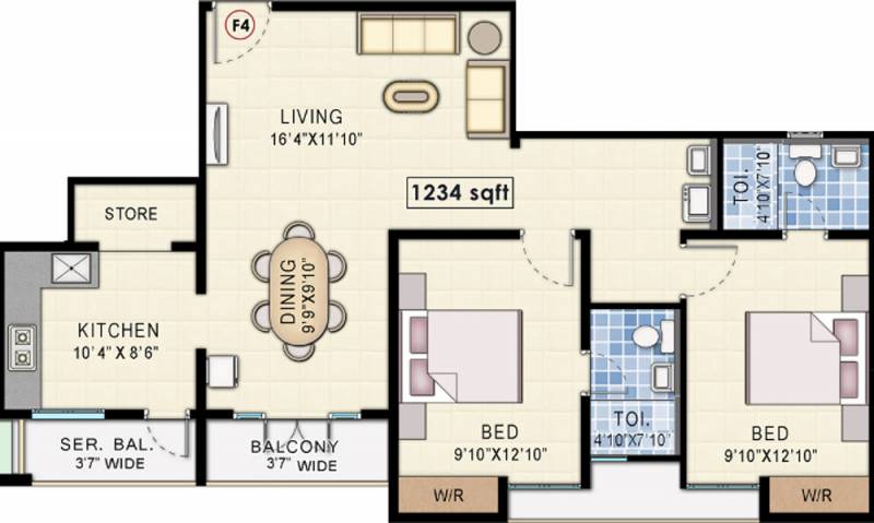 Navin Starwood Towers 2 (2BHK+2T (1,234 sq ft) 1234 sq ft) Navin Starwood Towers 2 (2BHK+2T (1,234 sq ft) 1234 sq ft)