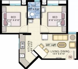 Navin Starwood Towers 2 (2BHK+1T (601 sq ft) 601 sq ft)