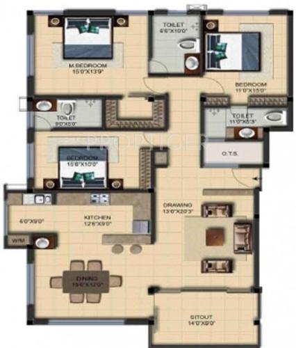 Residency Lakshanta (3BHK+3T (2,200 sq ft) 2200 sq ft) Residency Lakshanta (3BHK+3T (2,200 sq ft) 2200 sq ft)