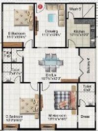 Vinoothna Pitties Majesty (3BHK+3T (1,902 sq ft) 1902 sq ft)