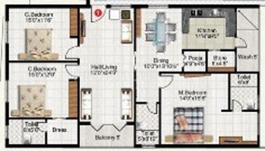 Vinoothna Pitties Majesty (3BHK+3T (2,162 sq ft) 2162 sq ft) Vinoothna Pitties Majesty (3BHK+3T (2,162 sq ft) 2162 sq ft)