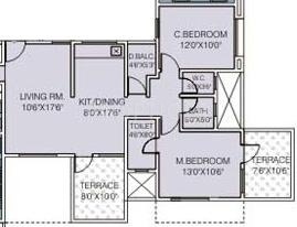 Sanjeevani Sadafulee (2BHK+3T (1,027 sq ft) 1027 sq ft)