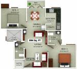 Saradeuz Ecstasy (2BHK+2T (894 sq ft) 894 sq ft) Saradeuz Ecstasy (2BHK+2T (894 sq ft) 894 sq ft)